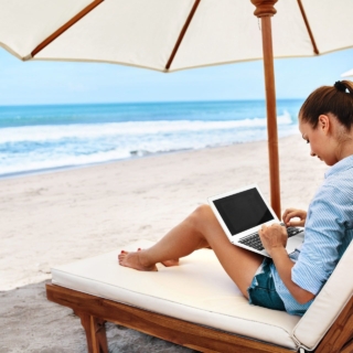 Work-Life Balance Coaching work at beach 320x320 - Work-Life Balance Coaching